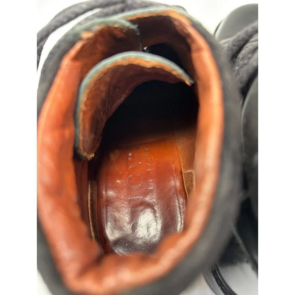 Gucci Black Leather Combat Lace Up Ankle Boots Women's Size 6 - Picture 15 of 16